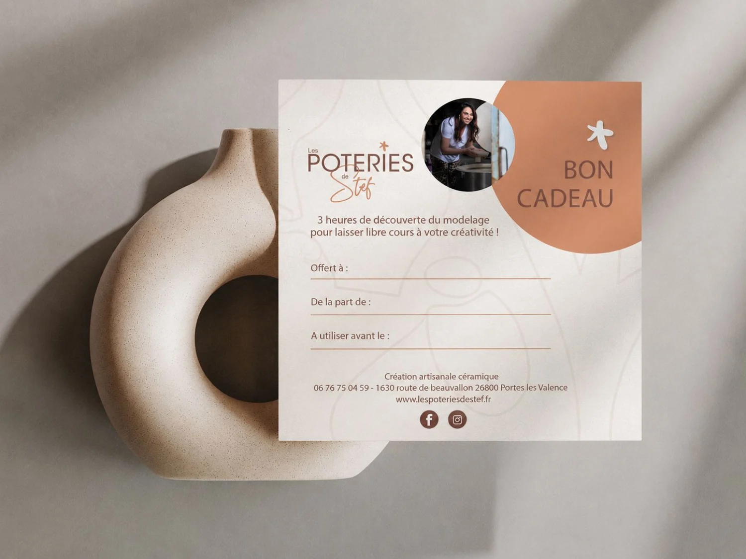 Bon cadeau Les Poteries de Stef à offrir